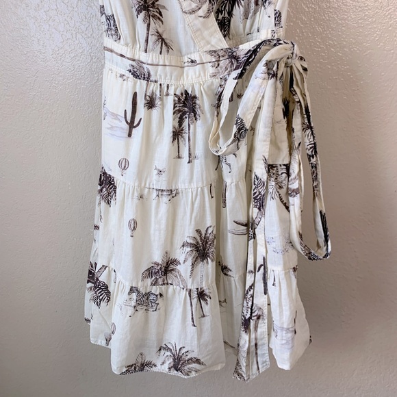 Banana Republic Stampa Tropical Safari Resortwear Wrap Dress Size XS - Picture 7 of 14